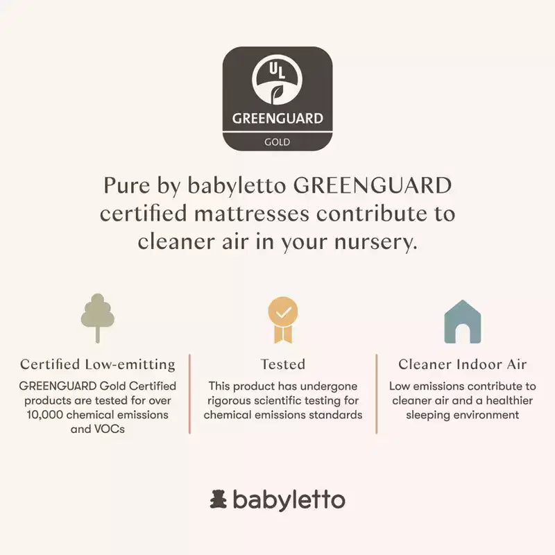 4" Midi Crib Mattress with Hybrid Quilted Waterproof Cover: Medium Firm, 100% Organic Cotton, Breathable, Foam