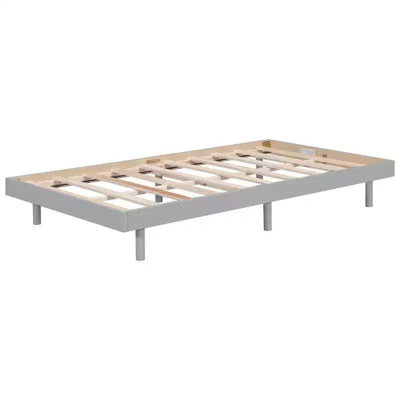 Modern Design Full Floating Platform Bed Frame for Grey Color