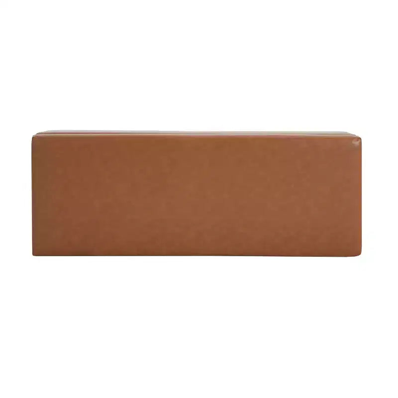 Contemporary Birch Wood Upholstered Storage Ottoman