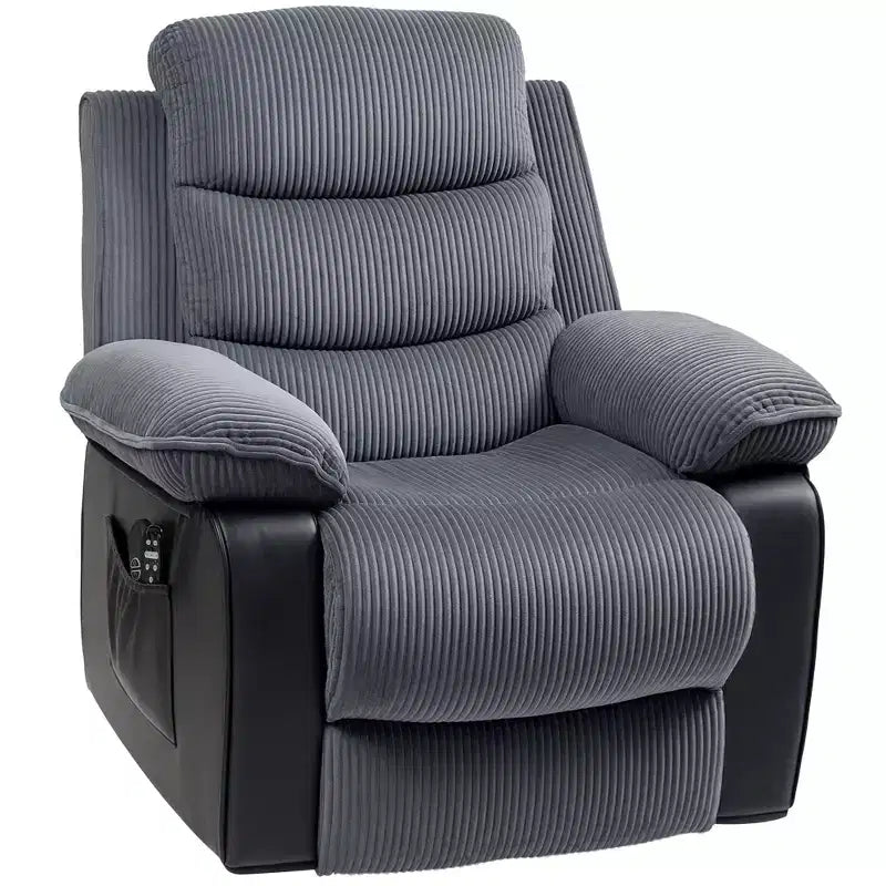 Power Lift Recliner Chair with Massage and Heat, Electric Lift Chair with Remote Controllers and Side Pockets, Gray