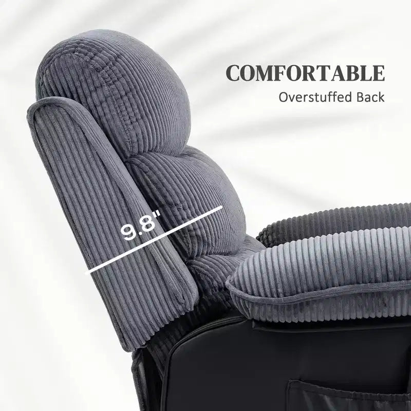 Power Lift Recliner Chair with Massage and Heat, Electric Lift Chair with Remote Controllers and Side Pockets, Gray