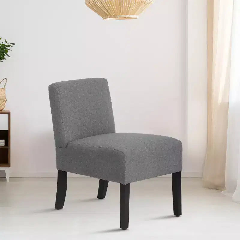 Dining Chair Accent Chair with Soft Fabric and Backrest for Living Room
