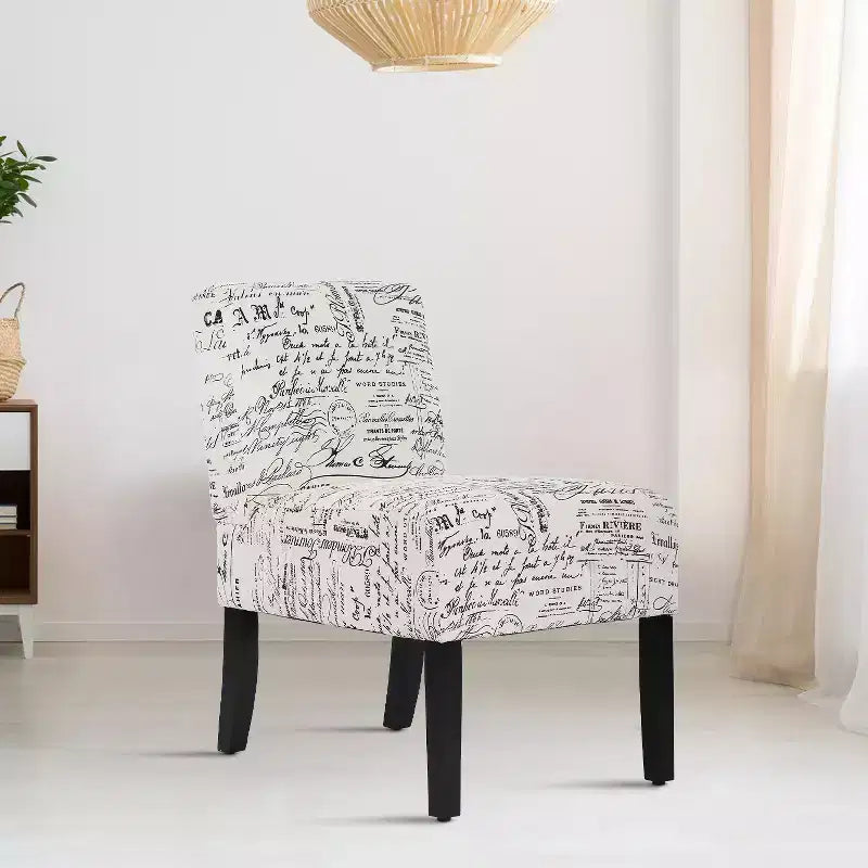 Dining Chair Accent Chair with Soft Fabric and Backrest for Living Room