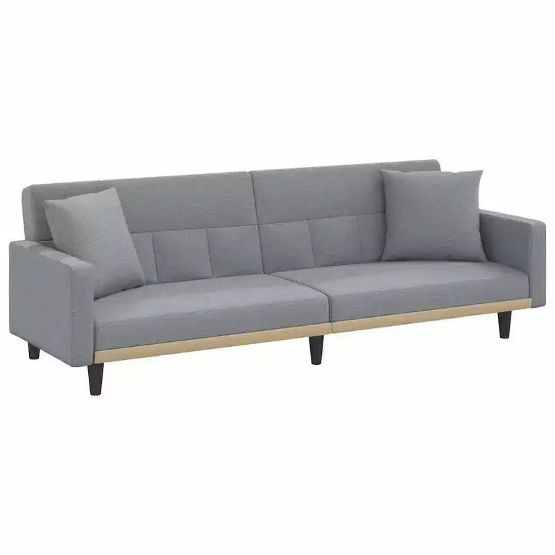 Sofa Bed Loveseat Convertible Sofa Bed with Cushions for Studio Fabric - Light Gray