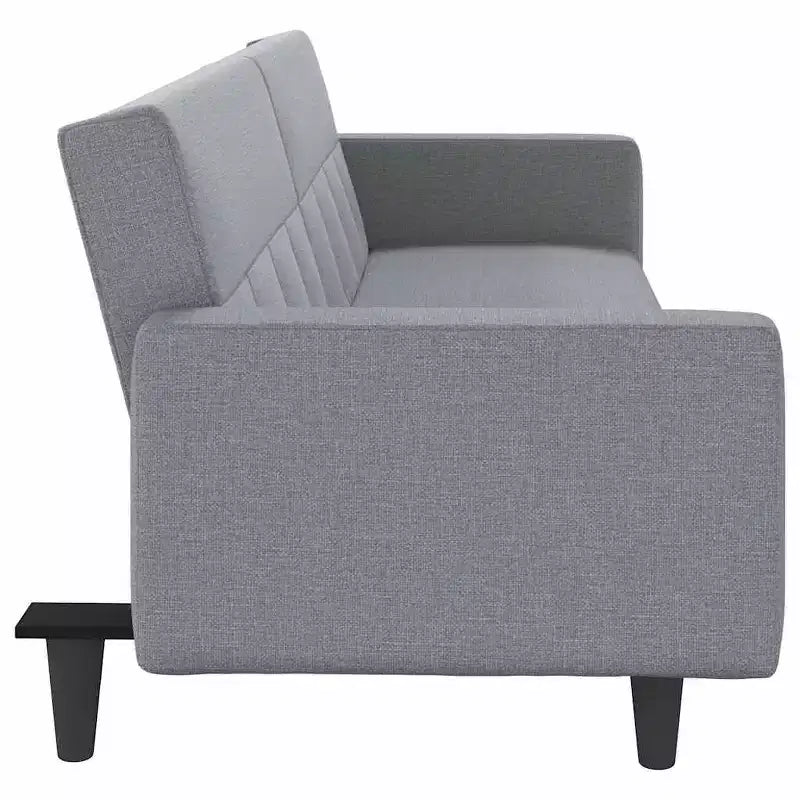 Sofa Bed Loveseat Convertible Sofa Bed with Cushions for Studio Fabric - Light Gray