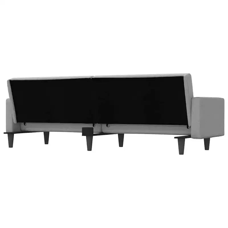 Sofa Bed Loveseat Convertible Sofa Bed with Cushions for Studio Fabric - Light Gray