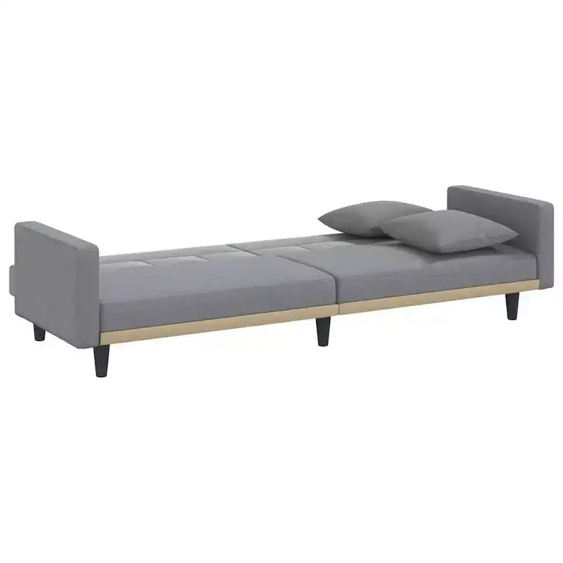 Sofa Bed Loveseat Convertible Sofa Bed with Cushions for Studio Fabric - Light Gray