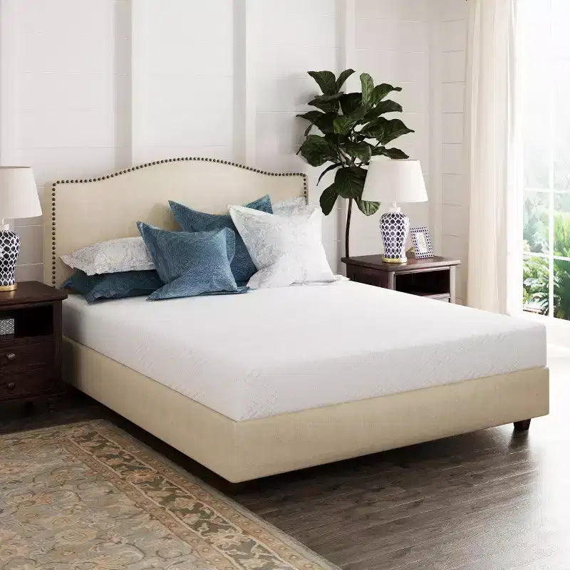 White 8 Medium Gel Green Tea AeroFusion Memory Foam Mattress