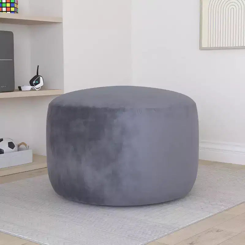4FT Velvet Bean Bag Chair  Foam-Filled Round Lounger for Adults & Teens, Plush Soft Seating for Living Room, Dorm, or Lounge Areas
