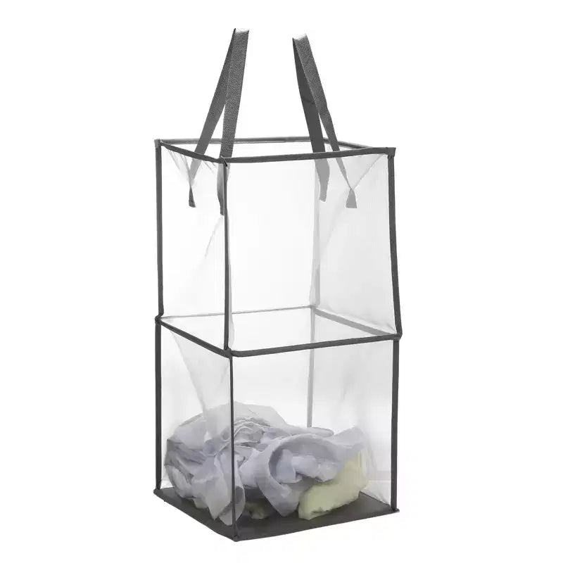 Nylon Mesh Portable Reinforced Handles Laundry Hamper