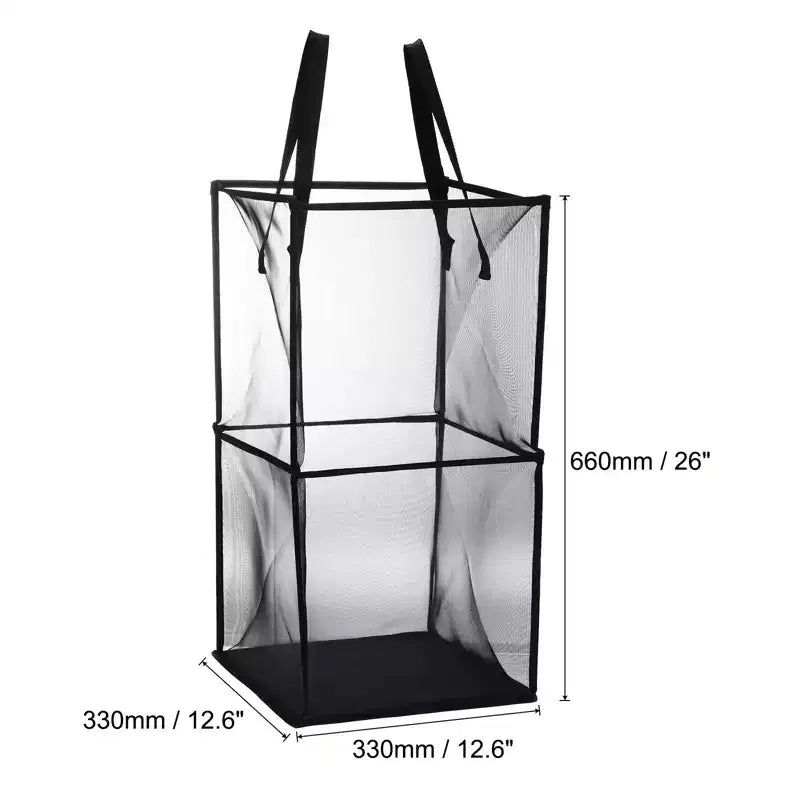 Nylon Mesh Portable Reinforced Handles Laundry Hamper