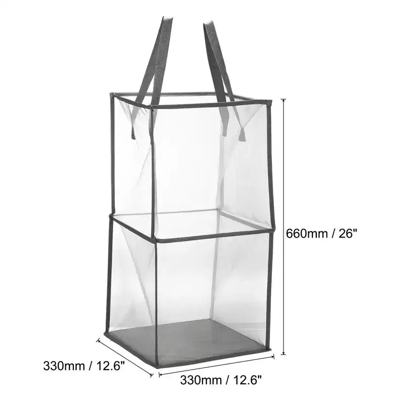 Nylon Mesh Portable Reinforced Handles Laundry Hamper