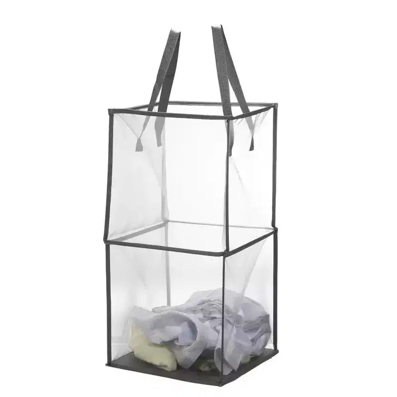 Nylon Mesh Portable Reinforced Handles Laundry Hamper