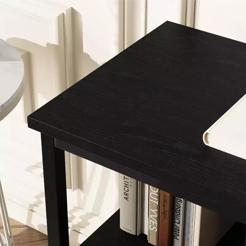 55 Black TV Stand with Grey Drawers, Dresser-Style Entertainment Center for Living Room & Bedroom Storage