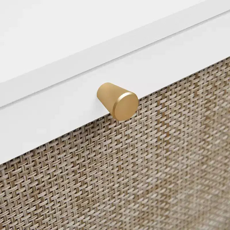 Vatros Rattan 3 Door Shoe Rack Freestanding Modern Shoe Storage Cabinet