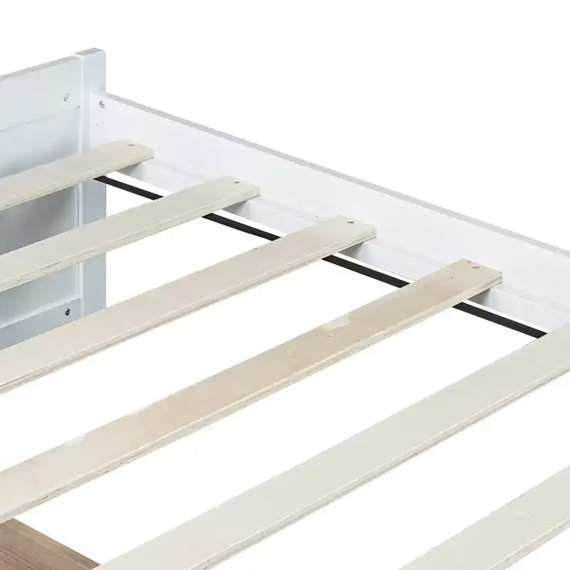 Twin Size Wood Bed with 2 Drawers for Guest Rooms and Kids' rooms