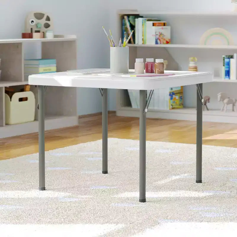 Kid's Plastic Folding Table with Locking Legs