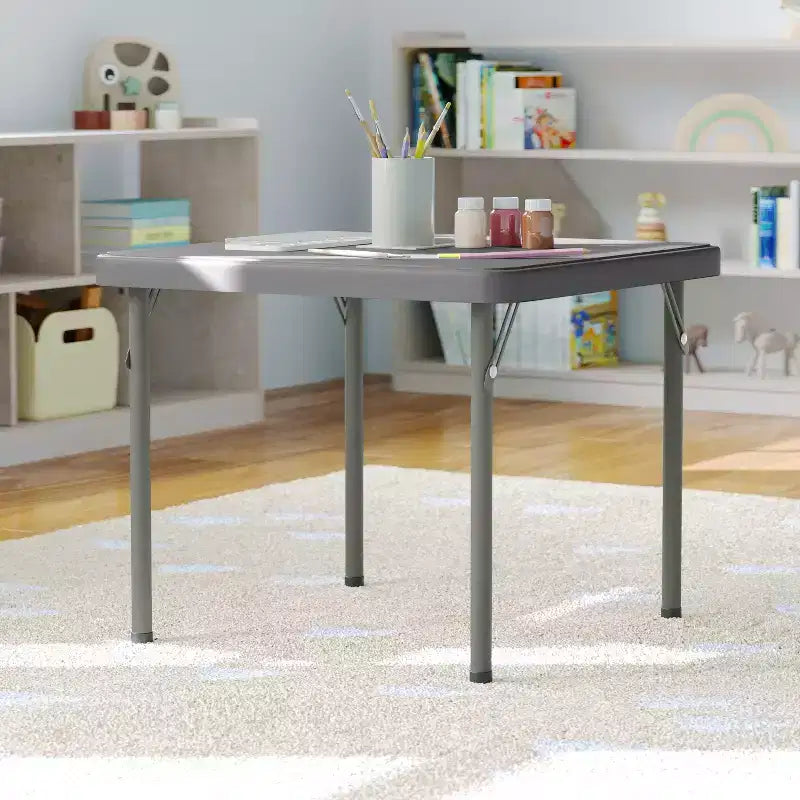 Kid's Plastic Folding Table with Locking Legs