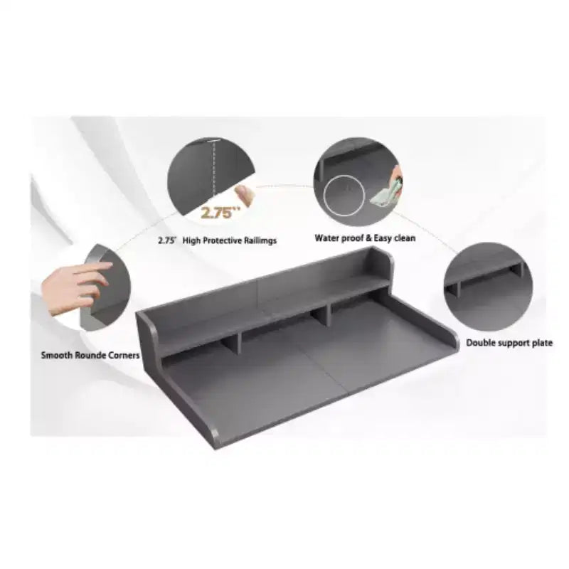 Washer Dryer Countertop,Laundry Wood Shelf Topper,Depth Double Layer Organizer for Dryer Laundry Hamper Counter Storage Organization