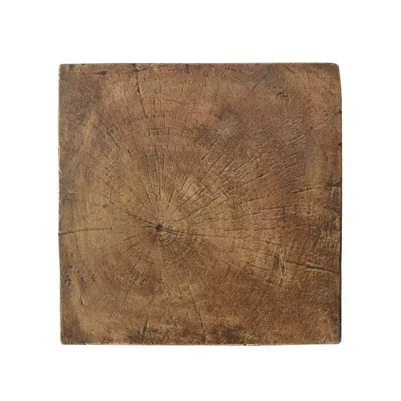 1 Pack Sculptural Hourglass Side Table, Artisan Wood-Like End Table for Living Room, Patio