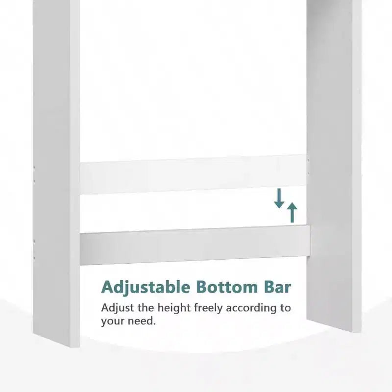 Over Toilet Storage Cabinet Space Saver Shelf White Bathroom Organizer with Adjustable Shelf and Double Doors