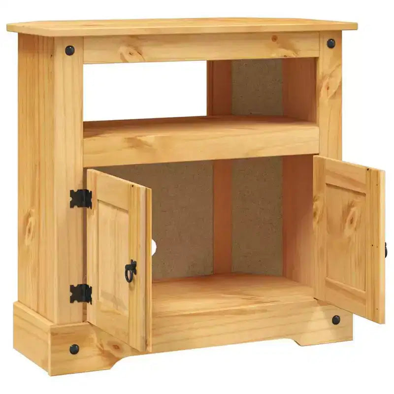 Console Table Waxed Brown Solid Pinewood Medium Console Table - Brown