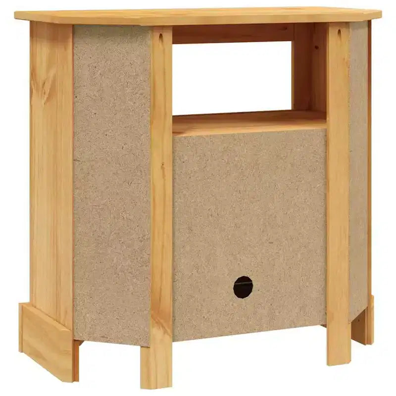 Console Table Waxed Brown Solid Pinewood Medium Console Table - Brown