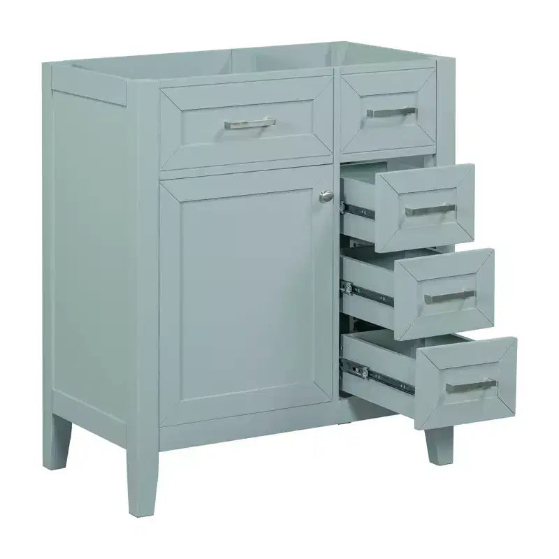 Bathroom Vanity without Sink Cabinet Base Solid Frame MDF Drawers Green