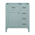 MAYEERTY 30 Bathroom Vanity without Sink Cabinet Base Solid Frame MDF Drawers Green