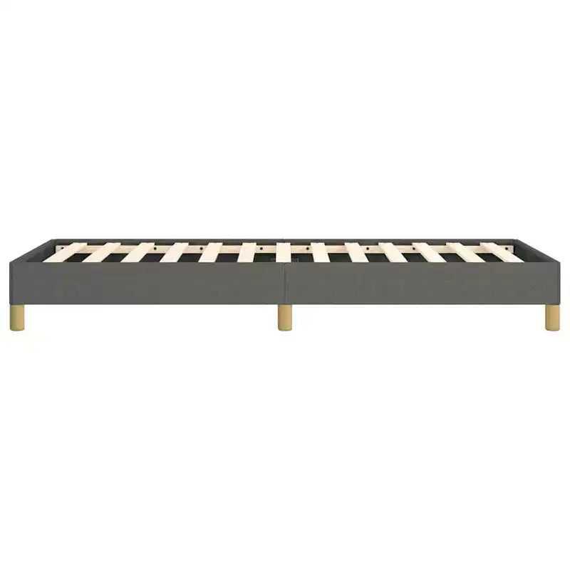 Bed Frame Dark Grey Polyester, Plywood, Engineered Wood Twin XL