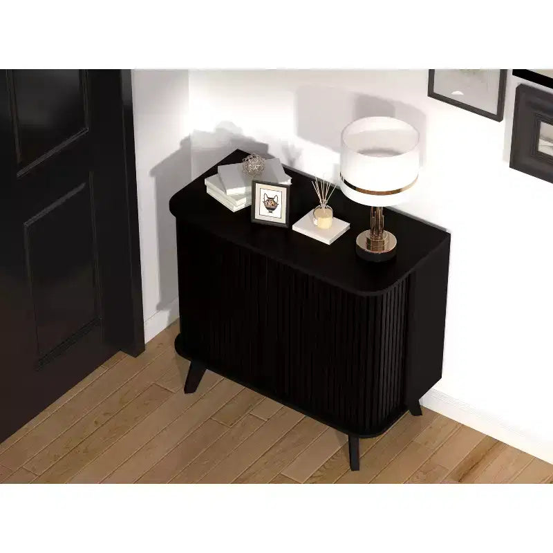 Fluted Door Sideboard Cabinet 27.6 W x 15.6 D x 27.8 H