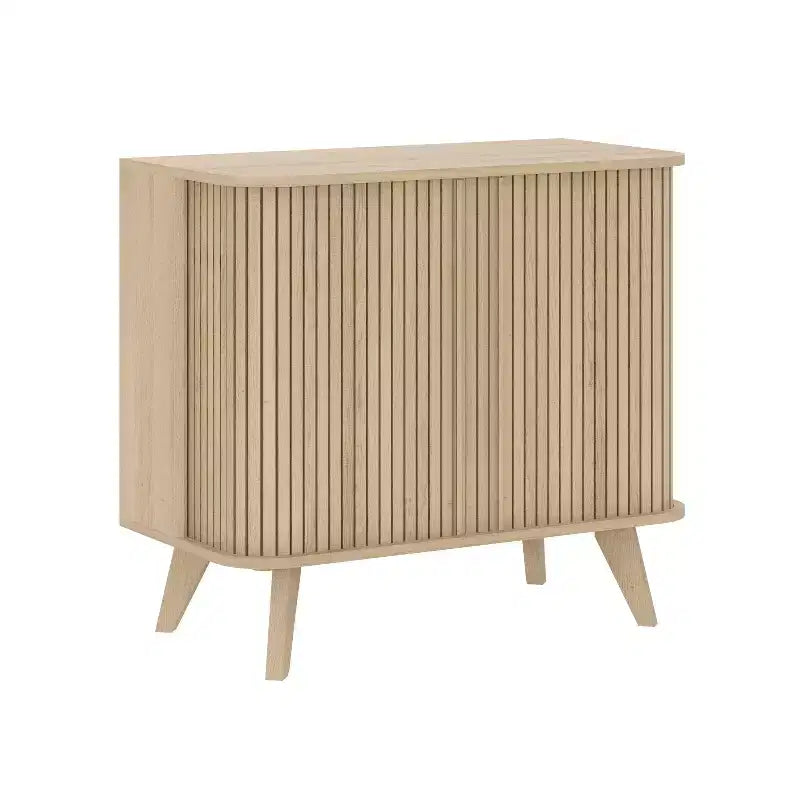 Fluted Door Sideboard Cabinet 27.6 W x 15.6 D x 27.8 H