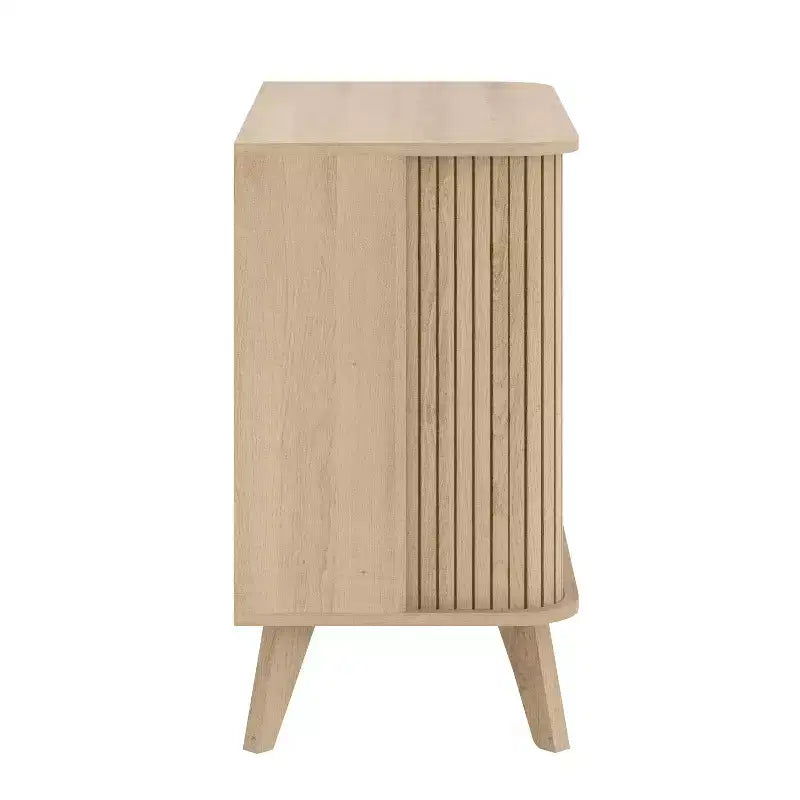 Fluted Door Sideboard Cabinet 27.6 W x 15.6 D x 27.8 H