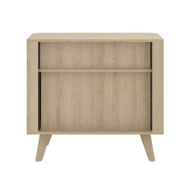 Fluted Door Sideboard Cabinet 27.6 W x 15.6 D x 27.8 H