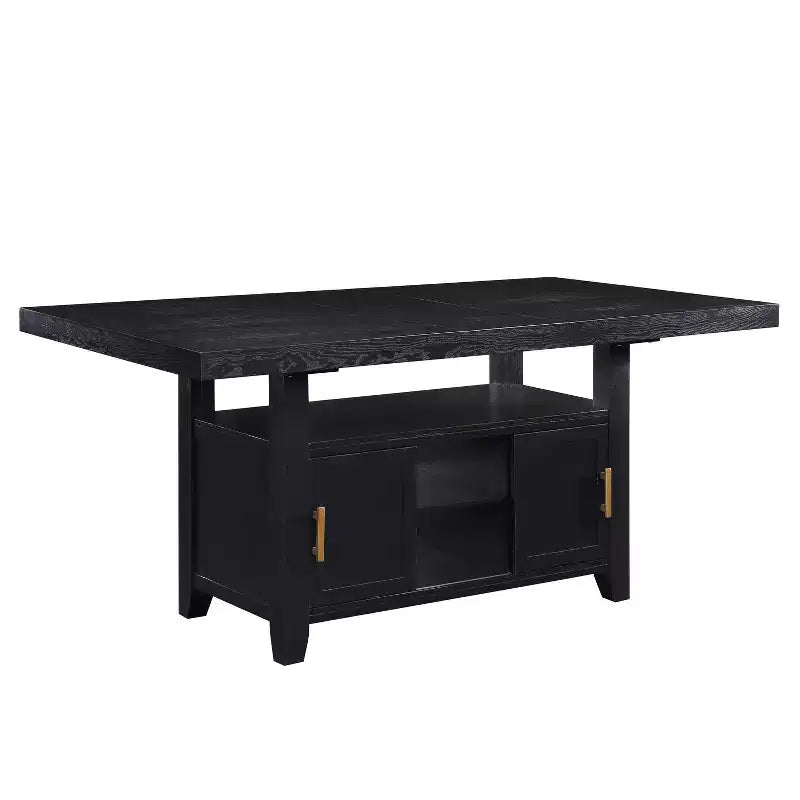 Counter Height Dining Table with Storage Rubbed Charcoal - Steve Silver Co.