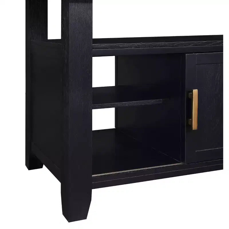 Counter Height Dining Table with Storage Rubbed Charcoal - Steve Silver Co.
