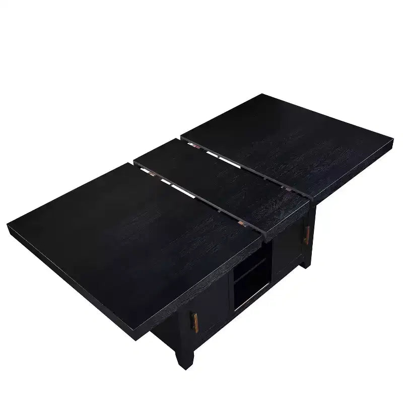 Counter Height Dining Table with Storage Rubbed Charcoal - Steve Silver Co.