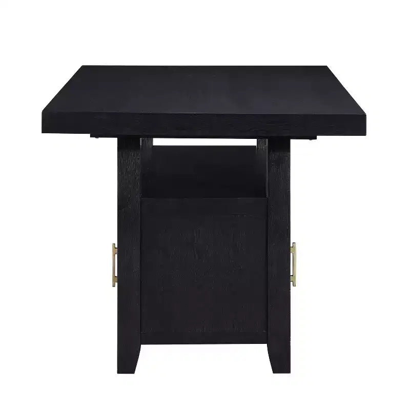 Counter Height Dining Table with Storage Rubbed Charcoal - Steve Silver Co.