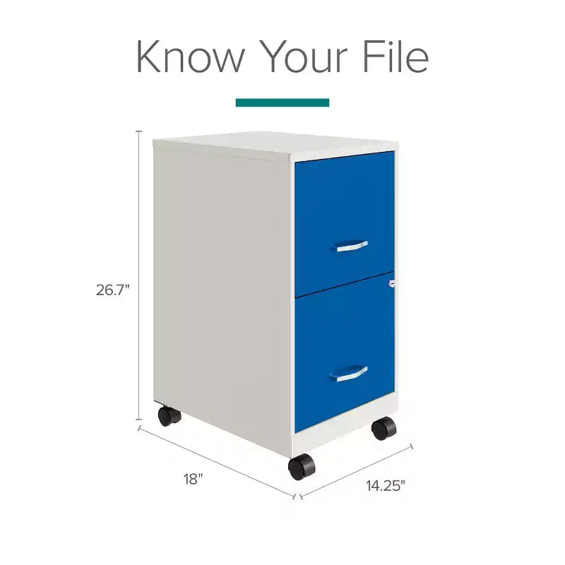 18 Deep 2-Drawer Letter Width Vertical File Cabinet