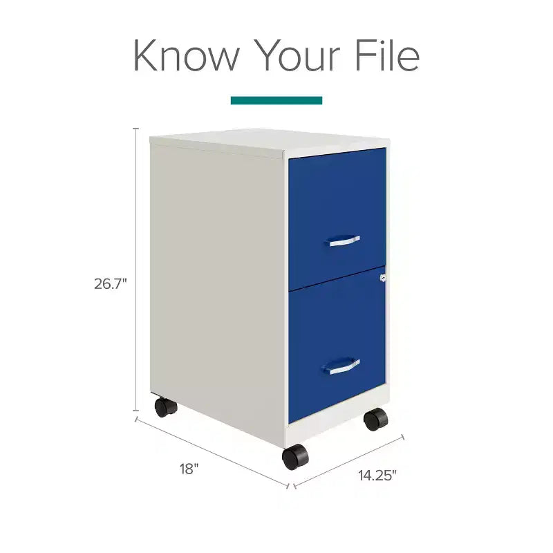 18 Deep 2-Drawer Letter Width Vertical File Cabinet
