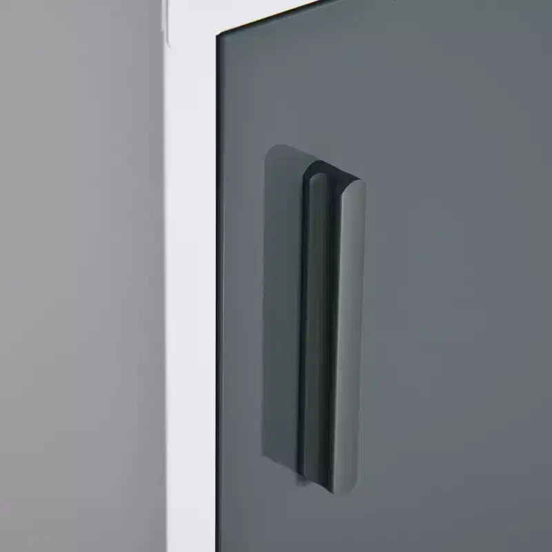 Bathroom Medicine Cabinet with Shelves Inside & On Door, Locking Medical Cabinet for Safety, First Aid Bathroom Wall Cabinet, White & Grey