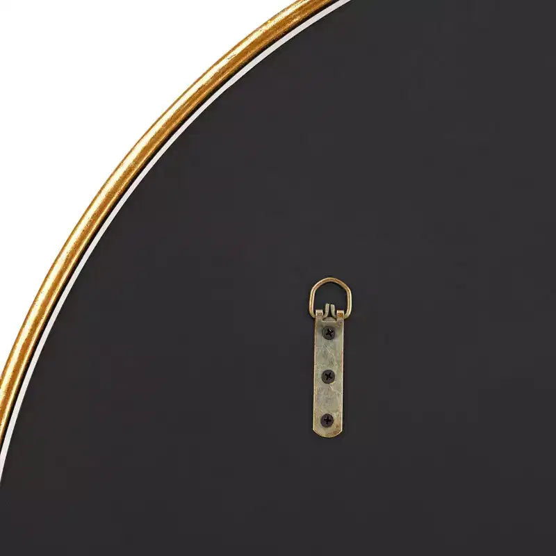 Round Vanity Decorative Wall Mirror Vintage Beveled Edge Antiqued Gold Leaf Iron Frame 34 Wide for Bathroom Bedroom Living Room Home House